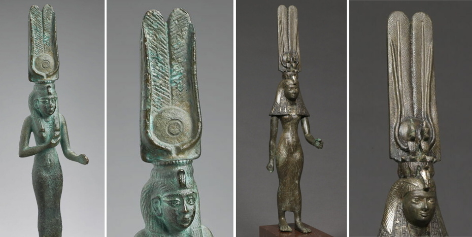 Goddess Isis Headdress Nursing Horus the Child Breastfeeding